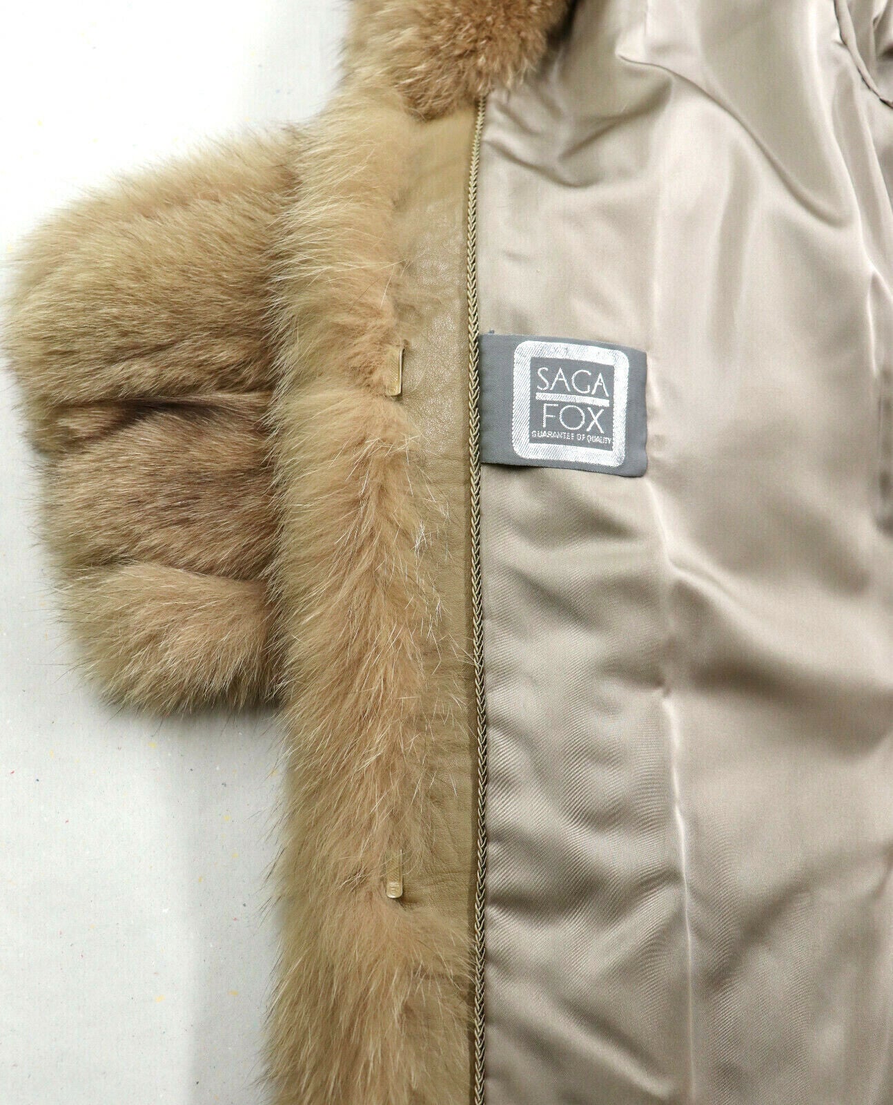 Fur Jacket Saga Fox Coat Fur Fox Coat Fur Women Camel Beige