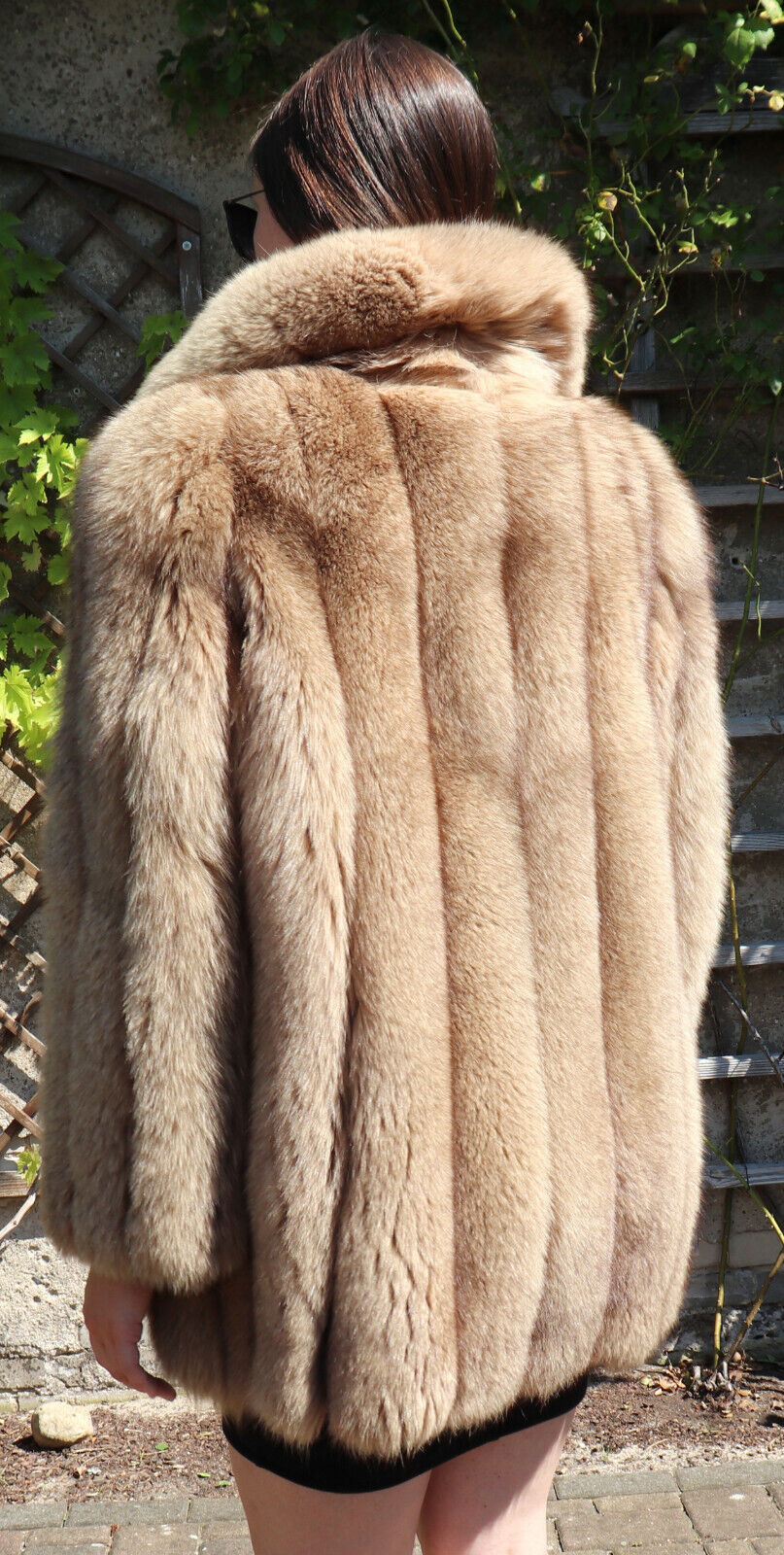 Fur Jacket Saga Fox Coat Fur Fox Coat Fur Women Camel Beige