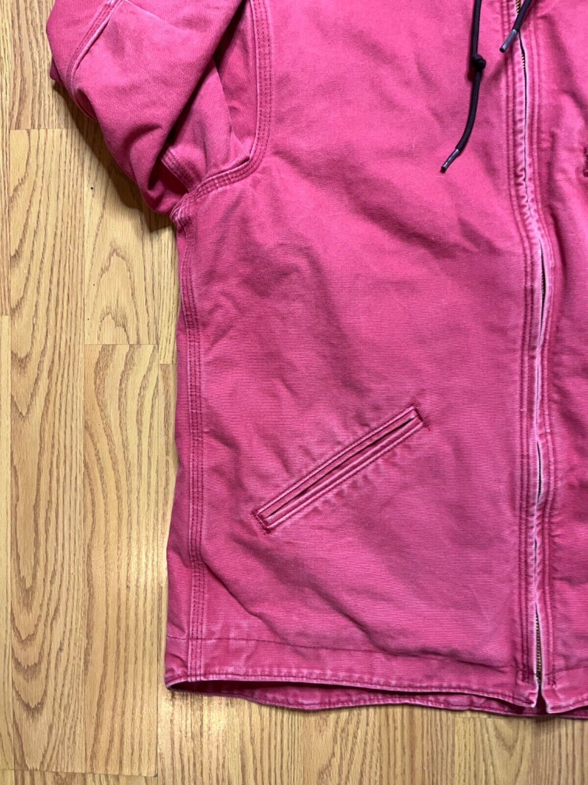 Carhartt Jacket Womens Medium M Pink Detroit Sherpa Lined Jacket Nice Fade